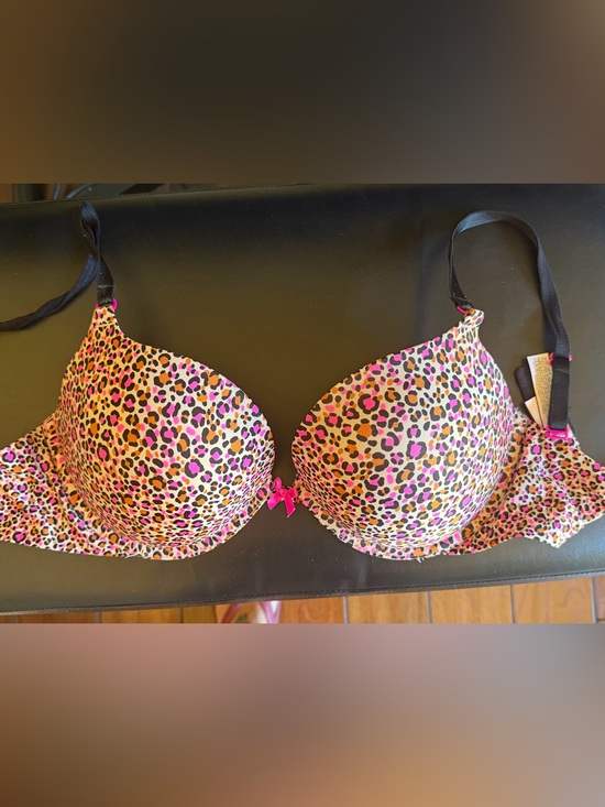 Victoria's Secret Other - Leopard Print Victoria’s Secret Push-Up Bra with Pink Accents